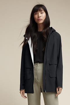 Chamarras Canada Goose Mujer Mexico - Pacifica Chubasquero Negros DY4956218